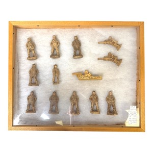 Rare Wartime Composite Soldier Figure Collection with Display Case