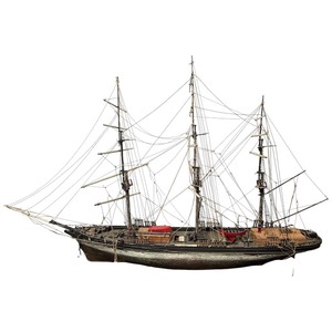 Model of the USS Constitution Frigate  Fully Rigged Display Piece