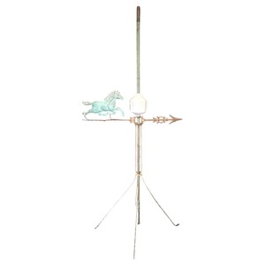 Vintage Weather Vane, Lightning Rod & Antenna Assembly with Directional Arrow
