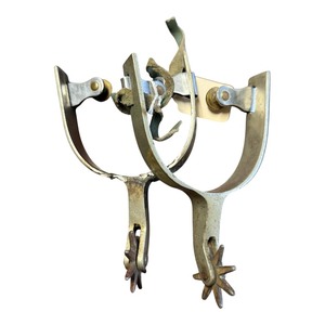 Antique German Silver Spurs  Early Western Equestrian Pair