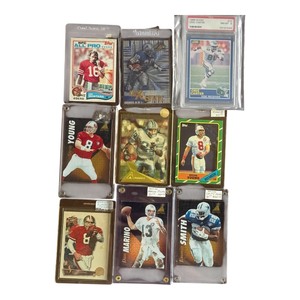 Sports Card Collection Featuring Joe Montana, Steve Young, Barry Sanders, Cris Carter & Emmitt Smith