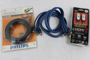 Philips, GE & Component Video Cables Mixed Lot of 3