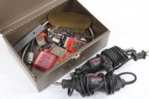 Dremel 395 & Craftsman Rotary Tool Mixed Lot in Case (tested)