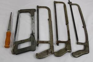 Lenox Hackmaster & Millers Falls Hacksaw Frames (Lot of 5)