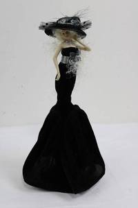 Decorative Fashion Doll Figurine in Black Gown