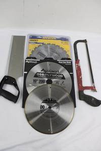 Mixed Lot Avanti & Irwin 10 Saw Blades With Hacksaw Frame