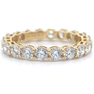 NEW 3 Carat Diamond Full Eternity Ring in 14k Yellow Gold $3,460 Retail VIDEO