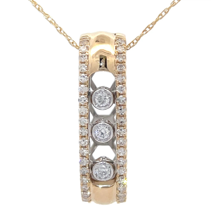 0.28 Carat Natural Diamond Journely Pendant Necklace in 14k Yellow Gold Retail Tag $3,990 VIDEO
