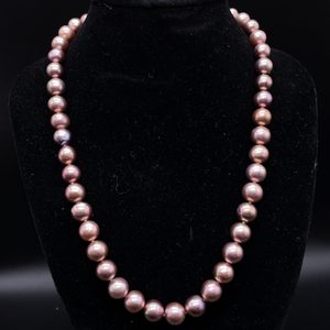NEW Peacock Edison Pearl Single Strand Necklace w 18k Gold Plunger Clasp $1,999 Retail VIDEO