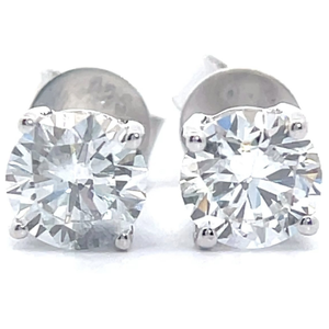 NEW 1.50 Carat Diamond Round Solitaire Stud Earrings VIDEO