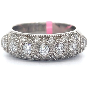 0.75 Carat Diamond Domed Textured Ring VIDEO