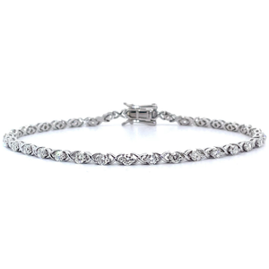 2.55 Carat Diamond XOXO Hugs & Kisses Tennis Bracelet VIDEO
