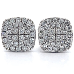 58ctw Diamond Northern Star Cushion Stud Earrings VIDEO