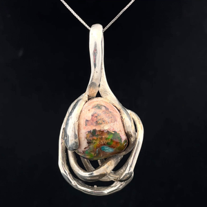Artisan Raw Natural Opal Sculptural Pendant VIDEO