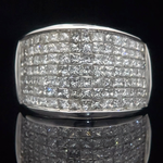 Stunning 3.00 Carat Natural Diamond Invisible Set Diamond Estate Ring in 14K White Gold (13.92 Grams!); $12,800 Retail *VIDEO*