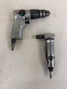 Air Drills - Central Pneumatic & Mark Air Tool (Lot of 2)