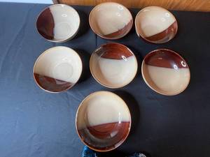 Soup Bowls - Sango Eclipse Brown 4976 (Lot of 7)