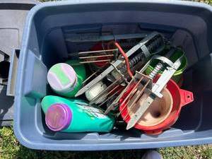 Garden Fertilizer Tools & Funnels Mixed Lot - content quantities unverified