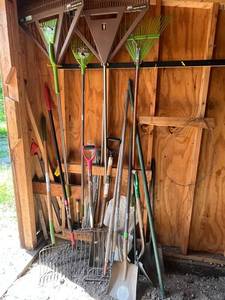 Garden Tools Mixed Lot - Ames Rakes, Shovels & Pitchforks
