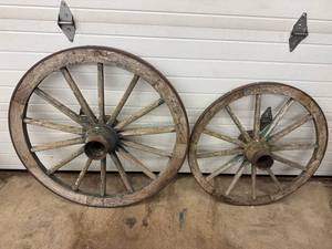 Antique Wagon Wheels (Lot of 2)