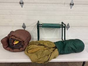 Camping Sleeping Bags & Cot Mixed Lot (3 Sleeping Bags)