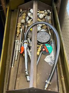 Tool Box w Air Hose Fittings & Accessories Mixed Lot