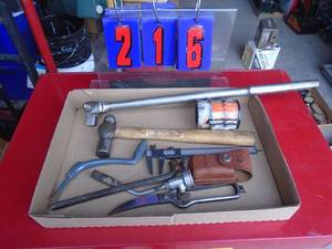 Flat of tools. As shown.