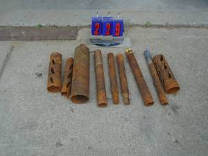 Assortment of large core bits. As shown.