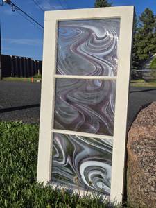 Swirled  Stained Glass 3-Panel Window