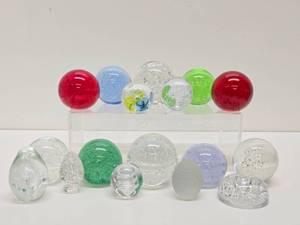 Large Group of Heavy Art Glass Paperweights
