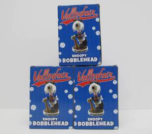 Lot of 3 Mint in Box SNOOPY at Valley Fair Bobbleheads