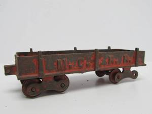 Original Antique Cast Iron Train Car - M.C. R.R.