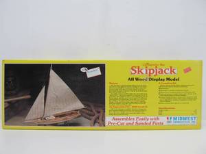 New Unbuilt Vintage SKIPJACK Wooden Display Ship Model Kit