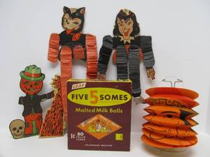 Old Vintage Halloween Decorations &amp Advertising Candy Box