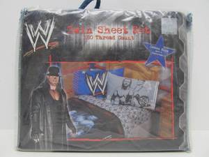 Unused 2008 THE UNDERTAKER Wrestling Twin Bed Sheet set