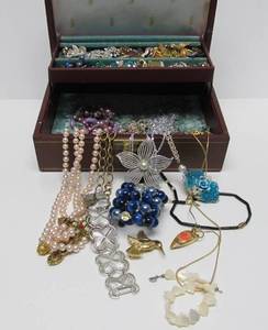 Jewelry Box Full of Vintage Jewelry - Some Signed #1