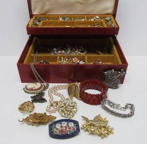 Jewelry Box Full of Vintage Jewelry - Some Signed #2
