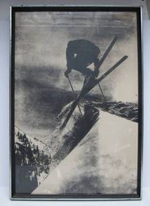 Awesome Vintage 1960s Framed TURNER Wall Accessory Artwork - Skier