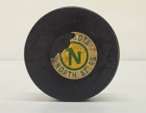 Original Vintage 1960s Team Hockey Puck #2 - MN North Stars