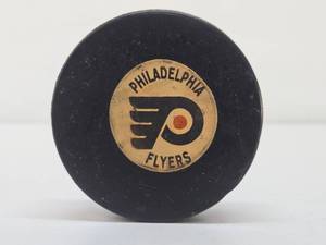 Original Vintage 1960s Team Hockey Puck #6 - Philadelphia Flyers