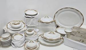 Very Nice Large Set of Vintage Wm Guerin &amp Co Limoges China - France
