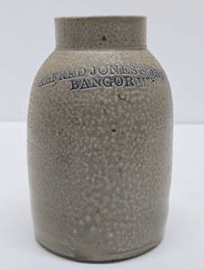 Antique Stoneware Jar - Alfred Jones &amp Son - Bangor, Maine