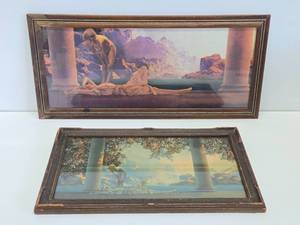 2 Vintage 1920s era MAXFIELD PARRISH Framed Prints