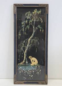 Original 1920s Art Nouveau Litho Print by Tsanya Marygold - Young Woman by Pond