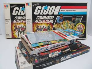 Vintage 80s GI JOE Board Games Colorforms Toys etc