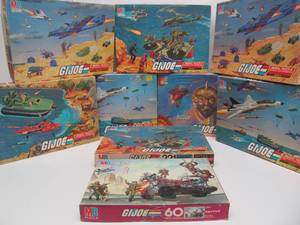 Very cool Collection of Vintage 80s GI JOE Puzzles - 9 Total