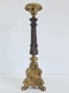 Large Ornate Vintage Baroque Style Church Altar Candle Stand