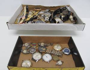 Large Group of Vintage &amp Modern NON-WORKING Watches&nbsp