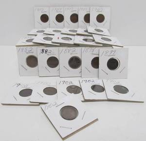 Lot of 26 Assorted US Indian Head Pennies from 1882-1907 #1