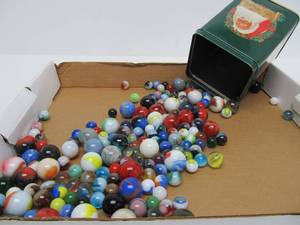 Nice Estate Lot of Old Vintage Glass Marbles #1